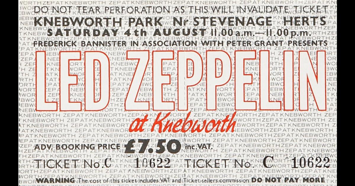 Led Zeppelin Ticket