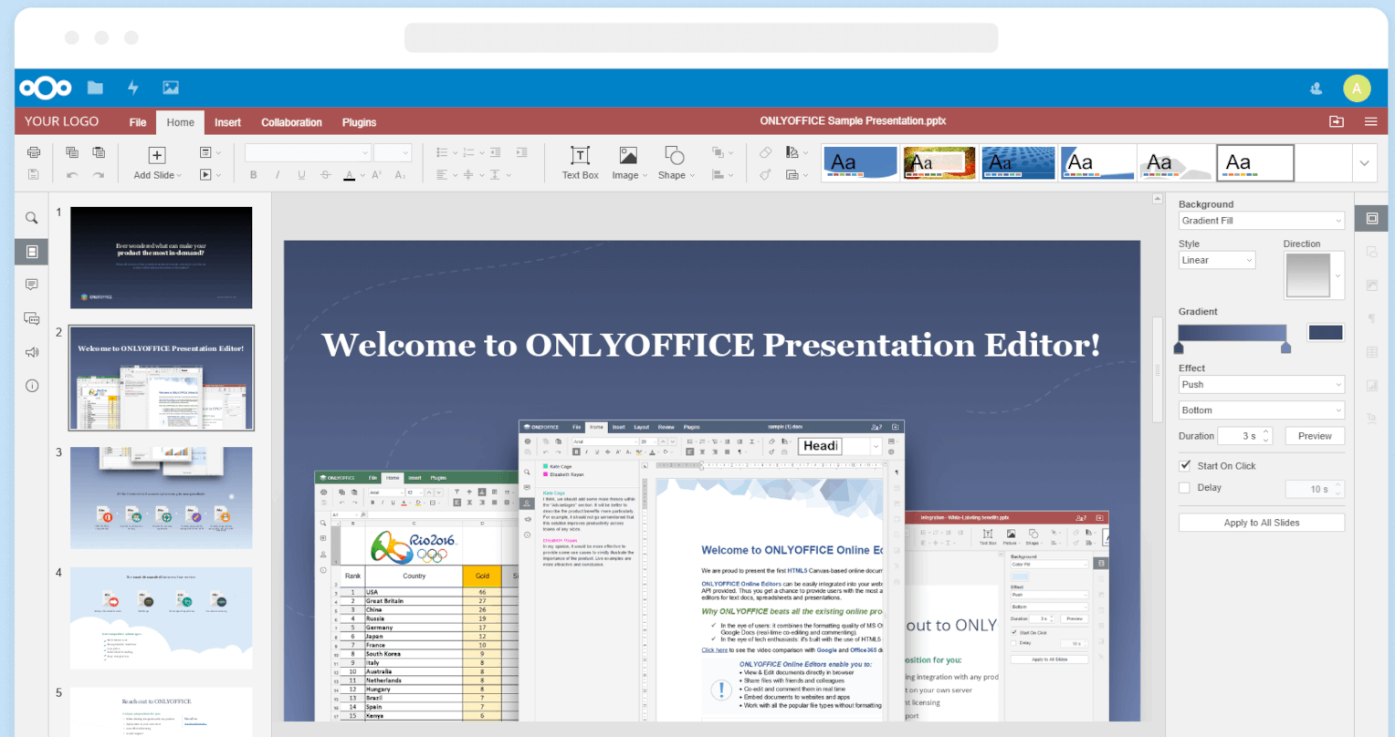 Nextcloud OnlyOffice Presentations