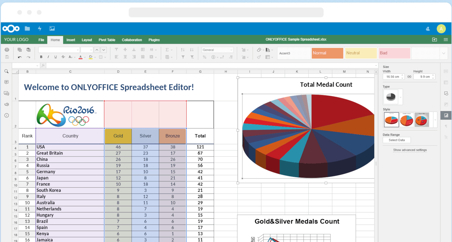 Nextcloud OnlyOffice Spreadsheet